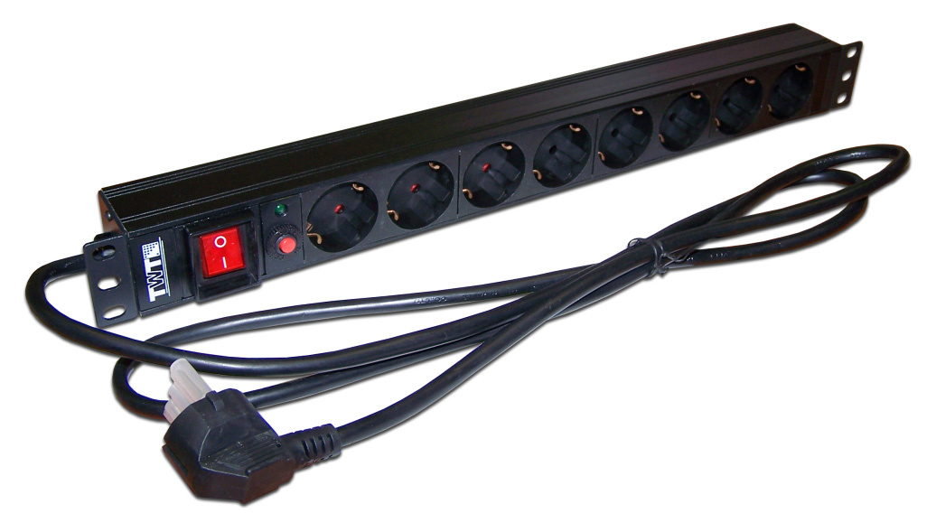 Блок розеток LANMASTER TWT-PDU19, 1U, TWT-PDU19-16A8P-3.0
