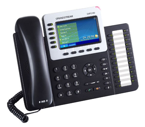 IP-телефон GRANDSTREAM GXP-2160 SIP чёрный, GXP-2160