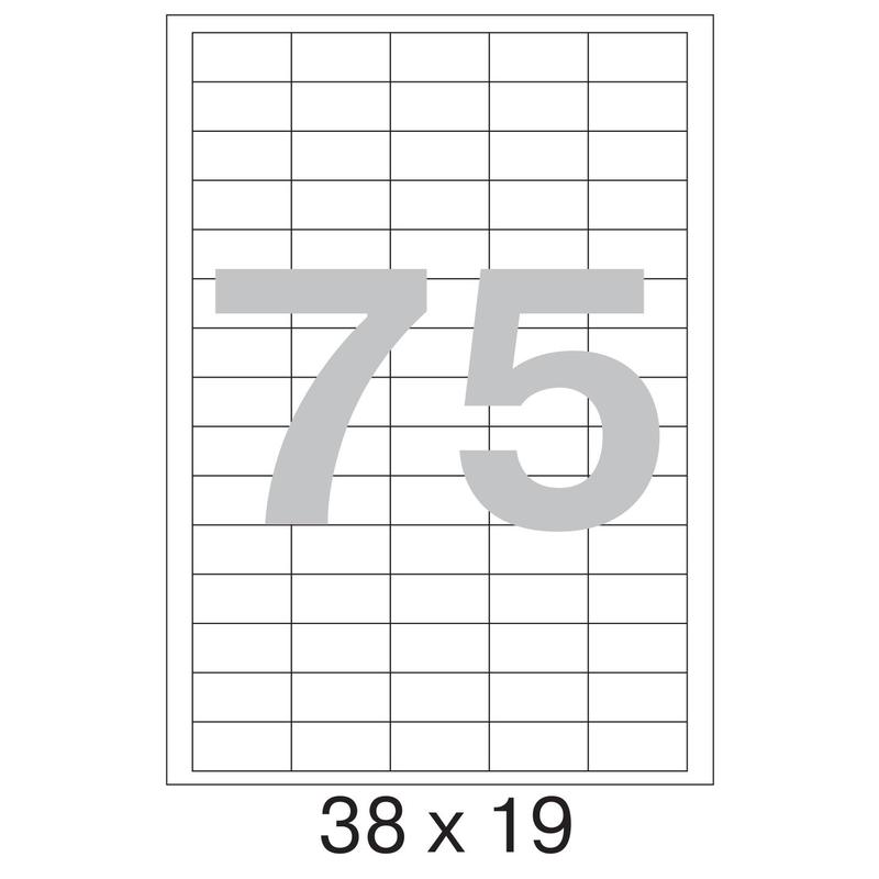 2480142 Этикетки самоклеящиеся Promega label 38х19мм/75 шт лист А4 п/ глян (100л/уп)