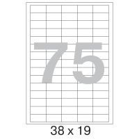 2480142 Этикетки самоклеящиеся Promega label 38х19мм/75 шт лист А4 п/ глян (100л/уп)