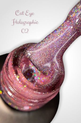 HRCER02 "HOLOGRAPHIC CAT'S EYE" голографический гель лак кошачий глаз