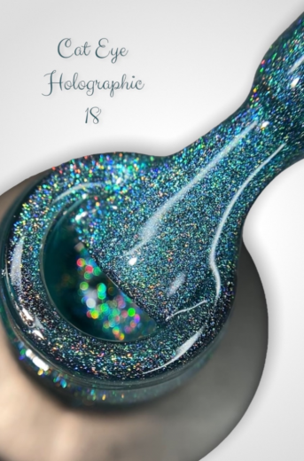 HRCER18 "HOLOGRAPHIC CAT'S EYE" голографический гель лак кошачий глаз