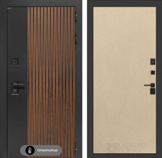Входная дверь Лабиринт Айслаб - 05 Венге светлый с терморазрывом