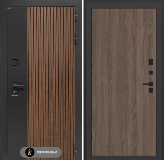 Входная дверь Лабиринт Айслаб - 05 Ясень Темный с терморазрывом