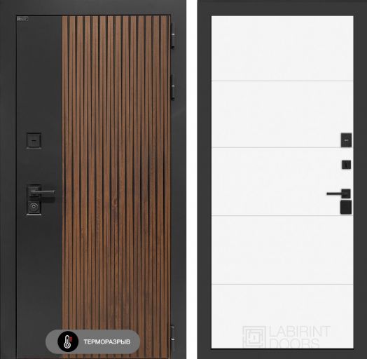 Входная дверь Лабиринт Айслаб - 13 Белый софт с терморазрывом