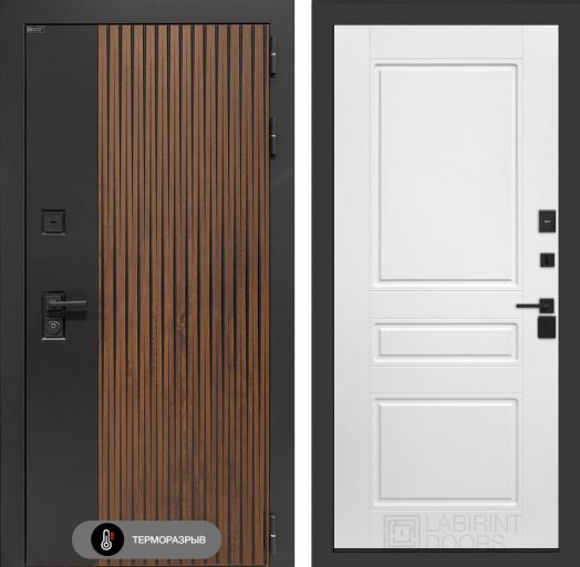 Входная дверь Лабиринт Айслаб - 03 Белый софт с терморазрывом