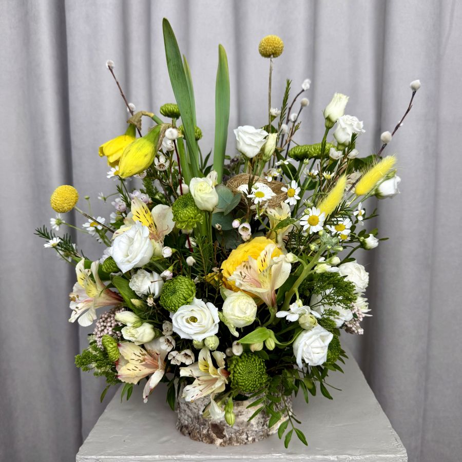 Пасхальная композиция с березовой корой