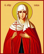 Клавдия Анкирская Икона печатная (холст на дереве) (20121)