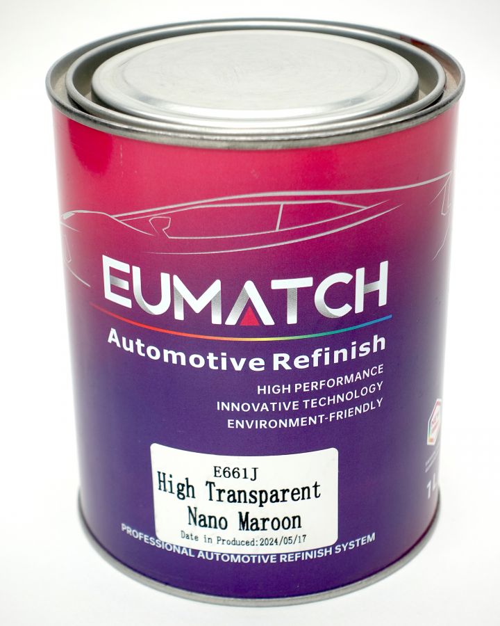 Eumatch Эмаль E661J-1 High Transparent Nano Maroon / Высокопрозрачный бордовый