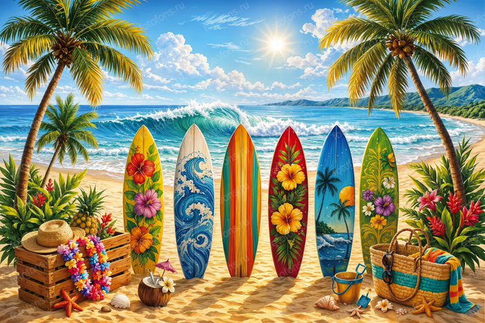 Фон стена "Summer wall №50"
