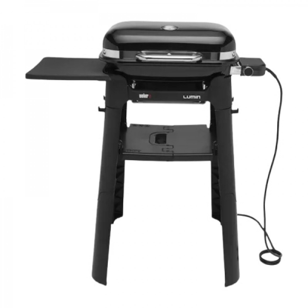 Электрический гриль Weber Lumin Compact 1000 черный + подставка
