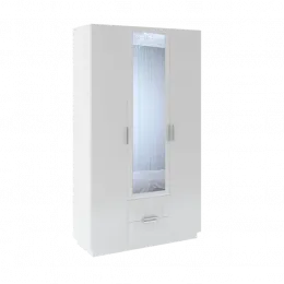 Тиффани Спальня Модуль No29 Шкаф с ящиками трехдверный (ш1300*г510*в2220мм) БЕЛЫЙ ТЕКСТУРНЫЙ