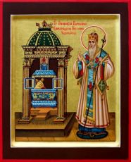 Афанасий III Сидящий икона рукописная на липовой доске (22595)