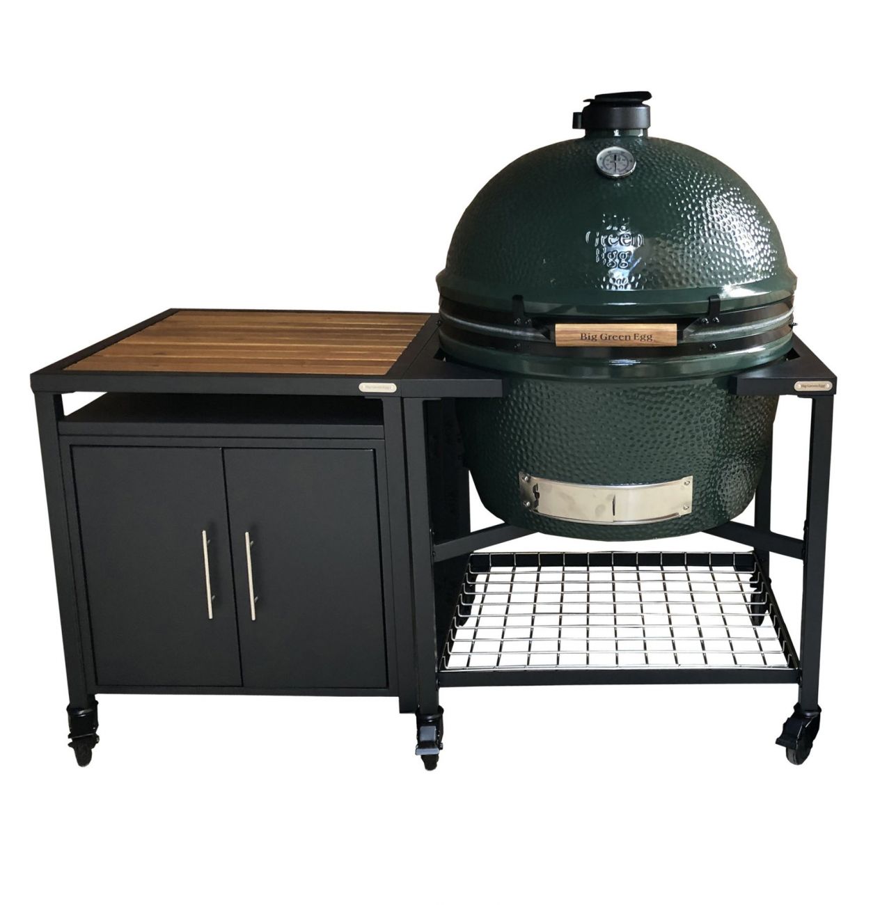 Керамический гриль Big Green Egg 2XL (самый большой), 73 см, на модульной подставке с тумбой