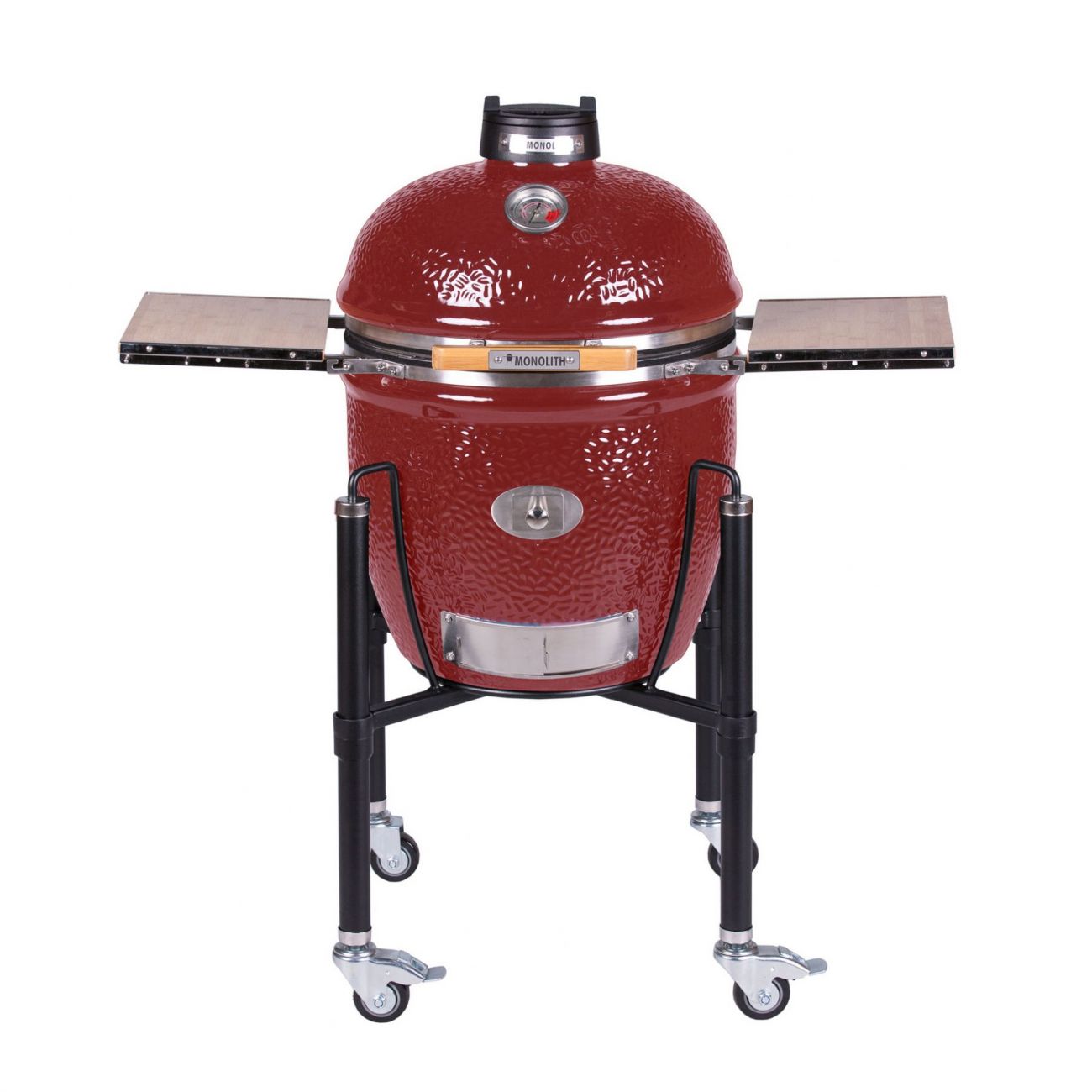 Керамический угольный гриль Monolith Classic Pro 2.0 Red, 43 см, красный, с ножками и столиками