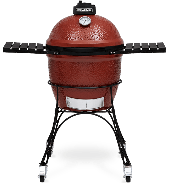 Керамический гриль Kamado Joe Classic Red, 46 см, красный, с ножками и столиками