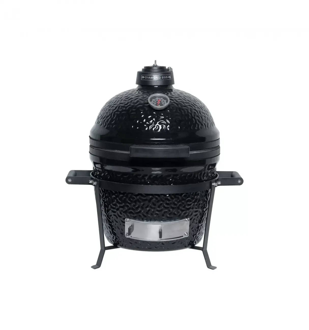 Керамический угольный гриль Diamond Egg Smart Deep Black, 33 см, чёрный
