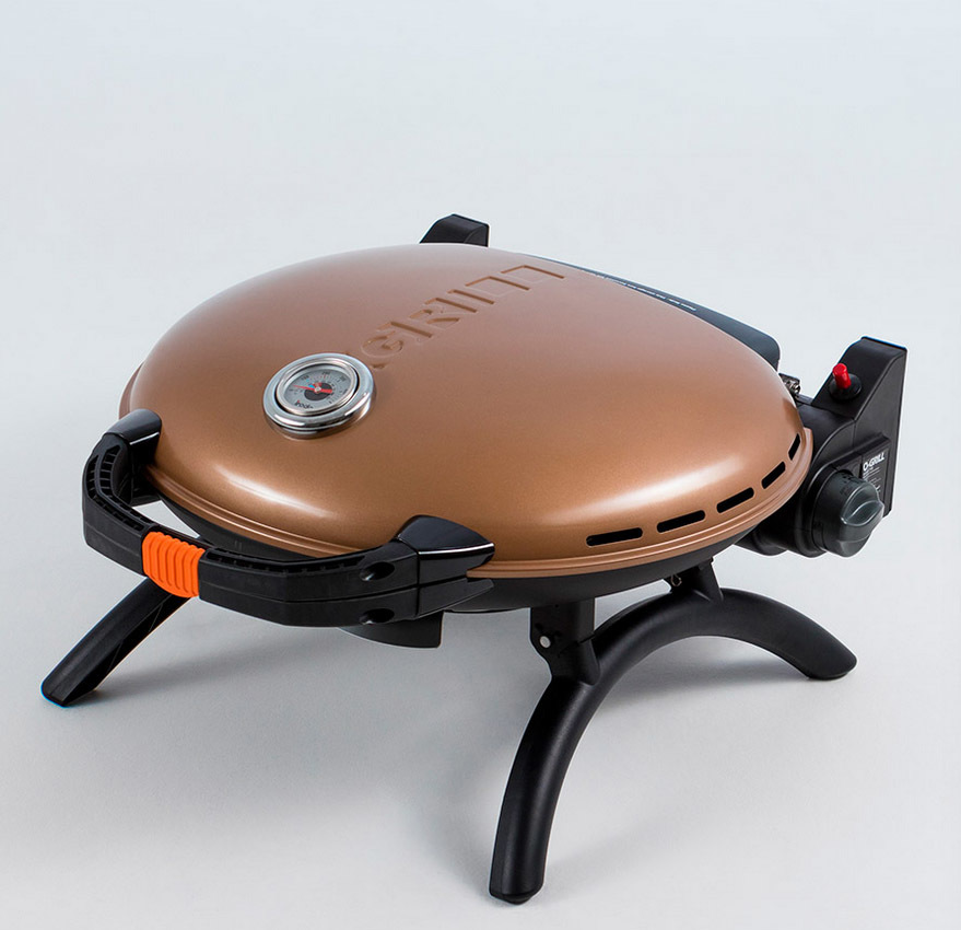 Портативный газовый гриль O-Grill 700T bicolor black-gold + адаптер А, 1 горелка