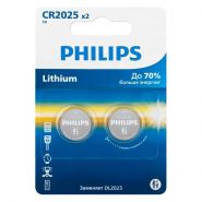 батарейка PHILIPS CR2025, 2/40/400