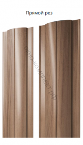 Штакетник КРУГЛЫЙ прямой односторонний GrandLine 0,45 Print Elite TwinColor (Дерево, камень , кирпич ) Цена за м. пог. Цвета уточняйте у менеджера .