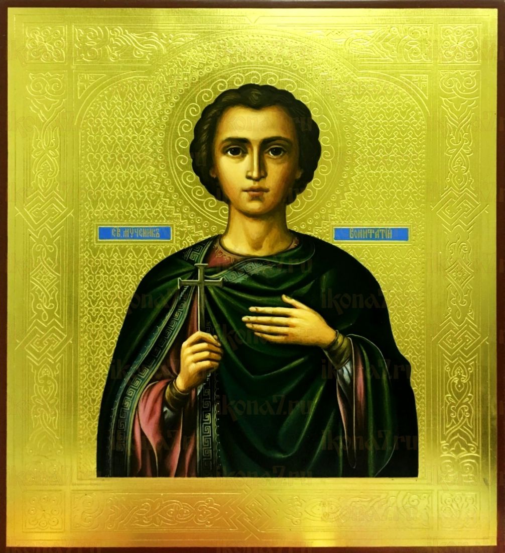 Вонифатий Тарсийский рукописная Икона на липовой доске (22648)