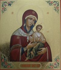 Коневская икона Божией Матери рукописная на липовой доске (24045)