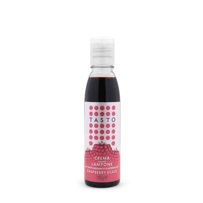 Крем бальзамический с малиной 180 мл, Crema con Aceto Balsamico di Modena IGP Lampone TASTO, Nero Modena 180 ml