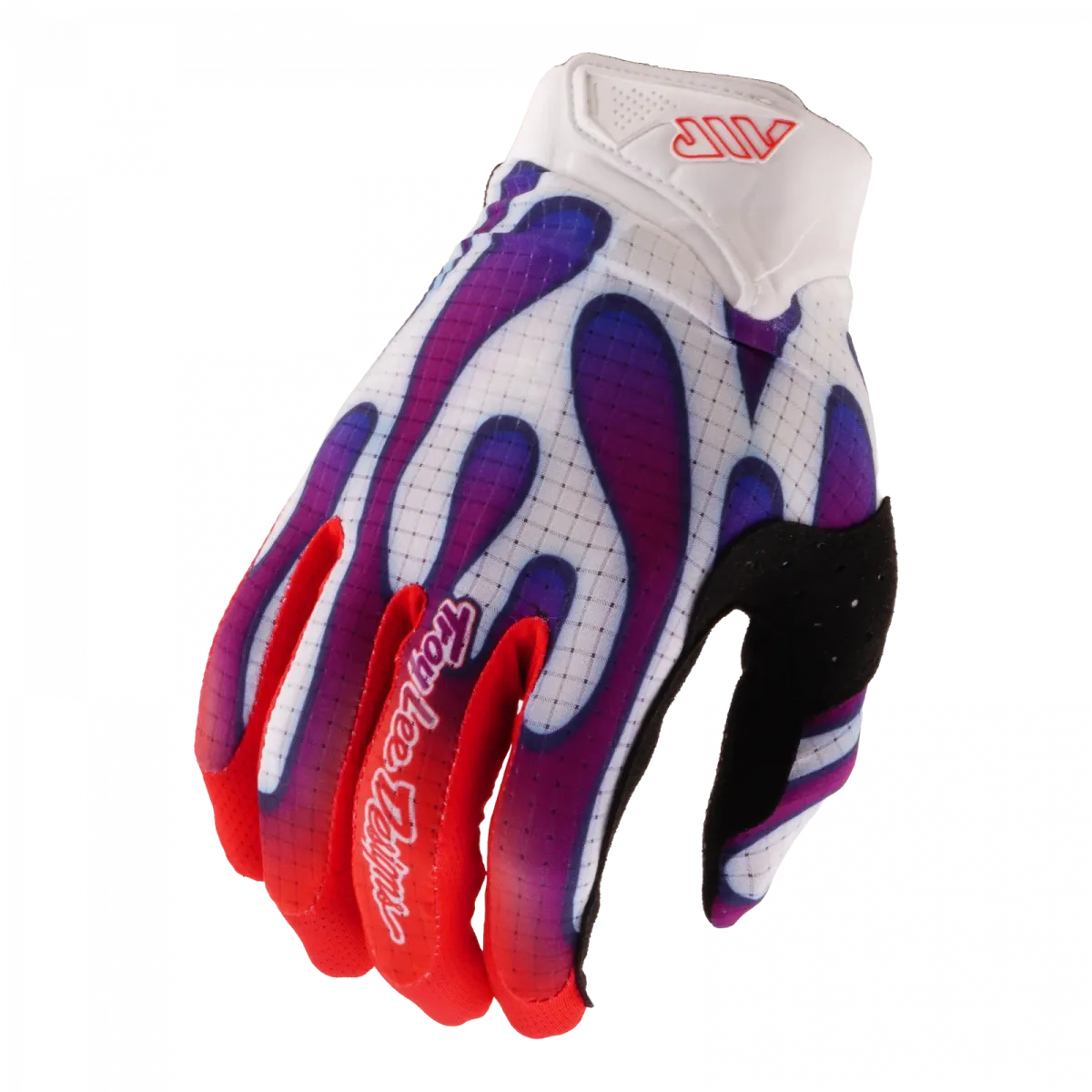 Troy Lee Designs Air Overspray White / Violet перчатки для мотокросса