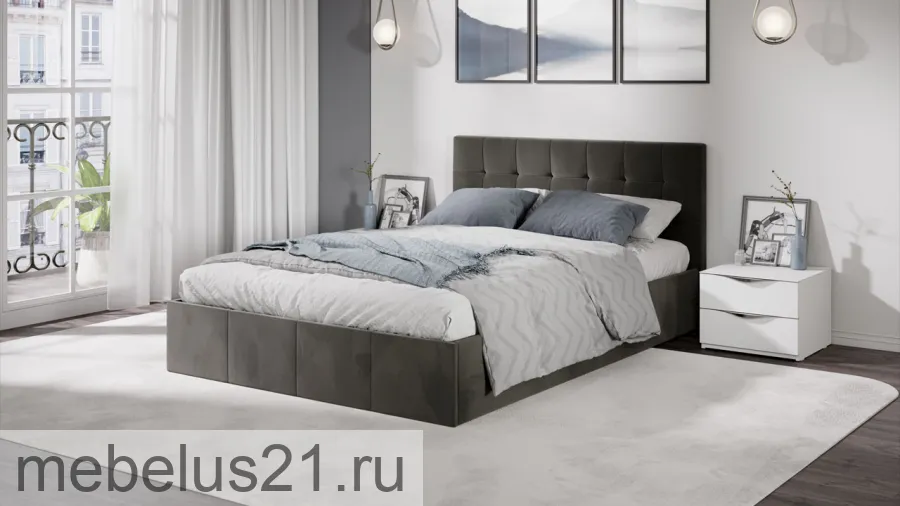 Кровать 140 Эмма (с подъемным механизмом) с заглушиной