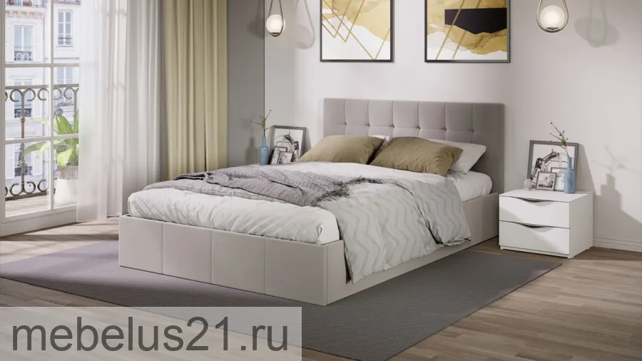 Кровать 140 Эмма (с подъемным механизмом) с заглушиной