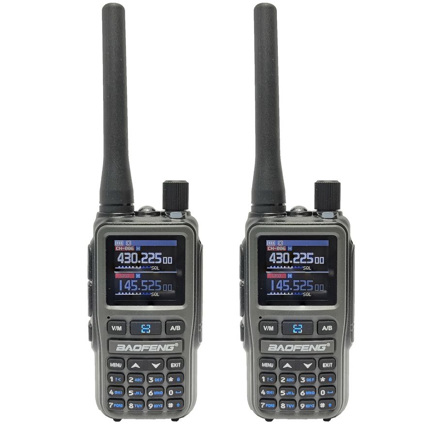 Рация Baofeng UV-5R mini 5W Bluetooch Type-C, с гарнитурой - комплект из 2-х штук