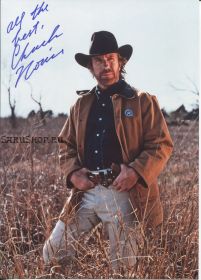 Автограф: Чак Норрис. Крутой Уокер, Техасский рейнджер / Walker, Texas Ranger. Редкость
