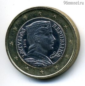 Латвия 1 евро 2016