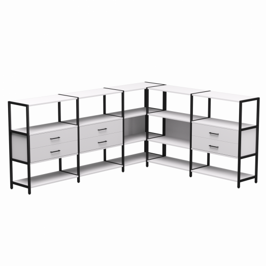 Набор стеллажных систем №15 EVO 2440x2020x1120 Белый/Черный