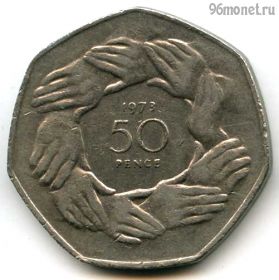 Великобритания 50 пенсов 1973