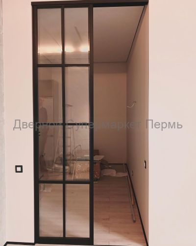 Межкомнатная перегородка купе, стекло прозрачное, цена за м2