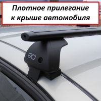 Багажник на крышу Lada Iskra sedan / universal, ЕД, аэродинамические дуги (черный цвет)