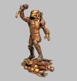 3D-Фигура Хищник. Воплощение инопланетной мощи и стиля. Фотополимерная смола, 95мм. Эмаль — бронза. Msh Oz