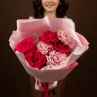 Французская роза 7шт (микс)
