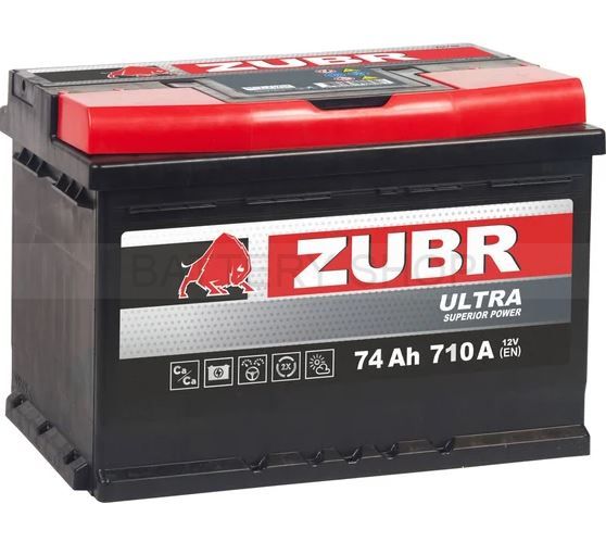 Zubr Ultra 74 Ач 710 А обрат. поляр. LB3 НИЗКИЙ