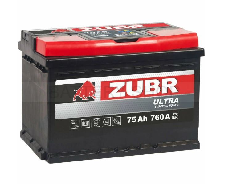 Zubr Ultra 75 Ач 760 А прям. поляр. L3