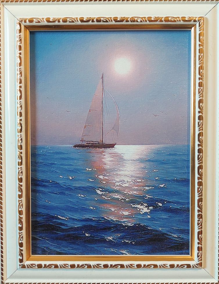 картина "Байкальский парусник", х/акрил, 15х21