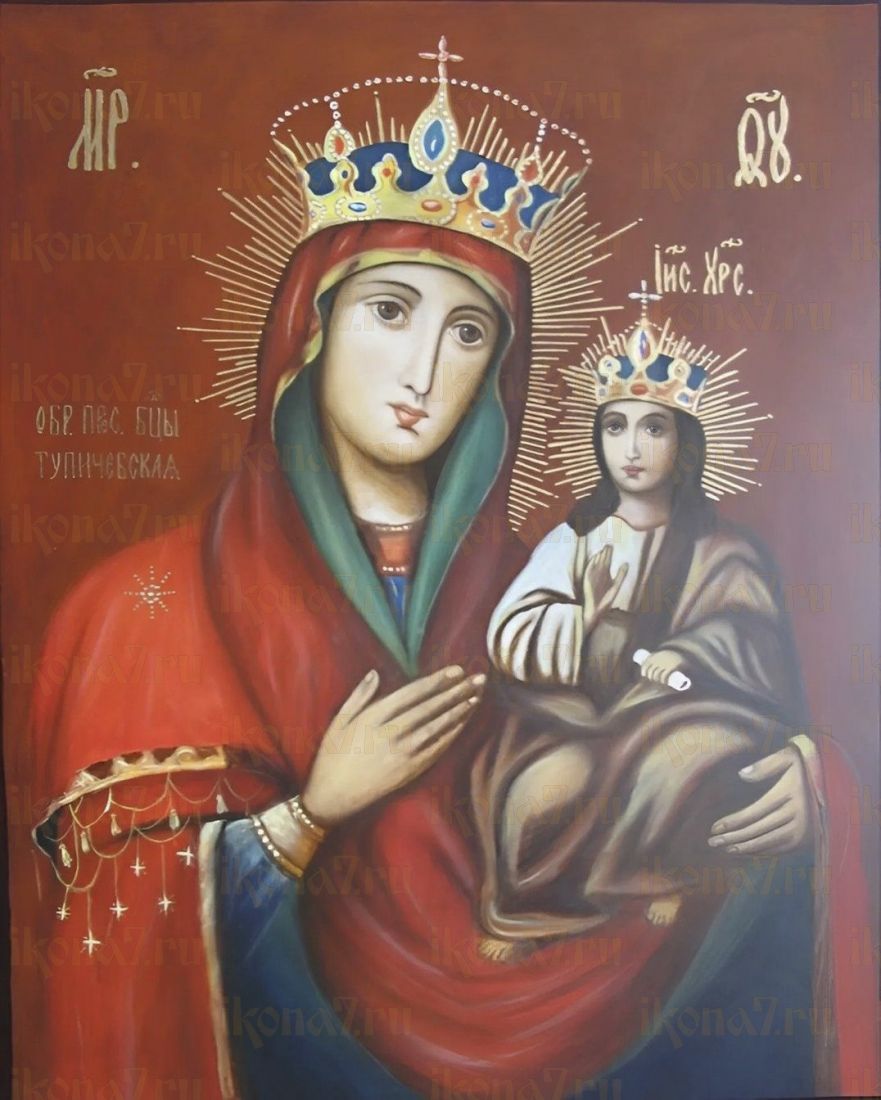 Тупичевская икона Божией Матери рукописная на липовой доске (24127)