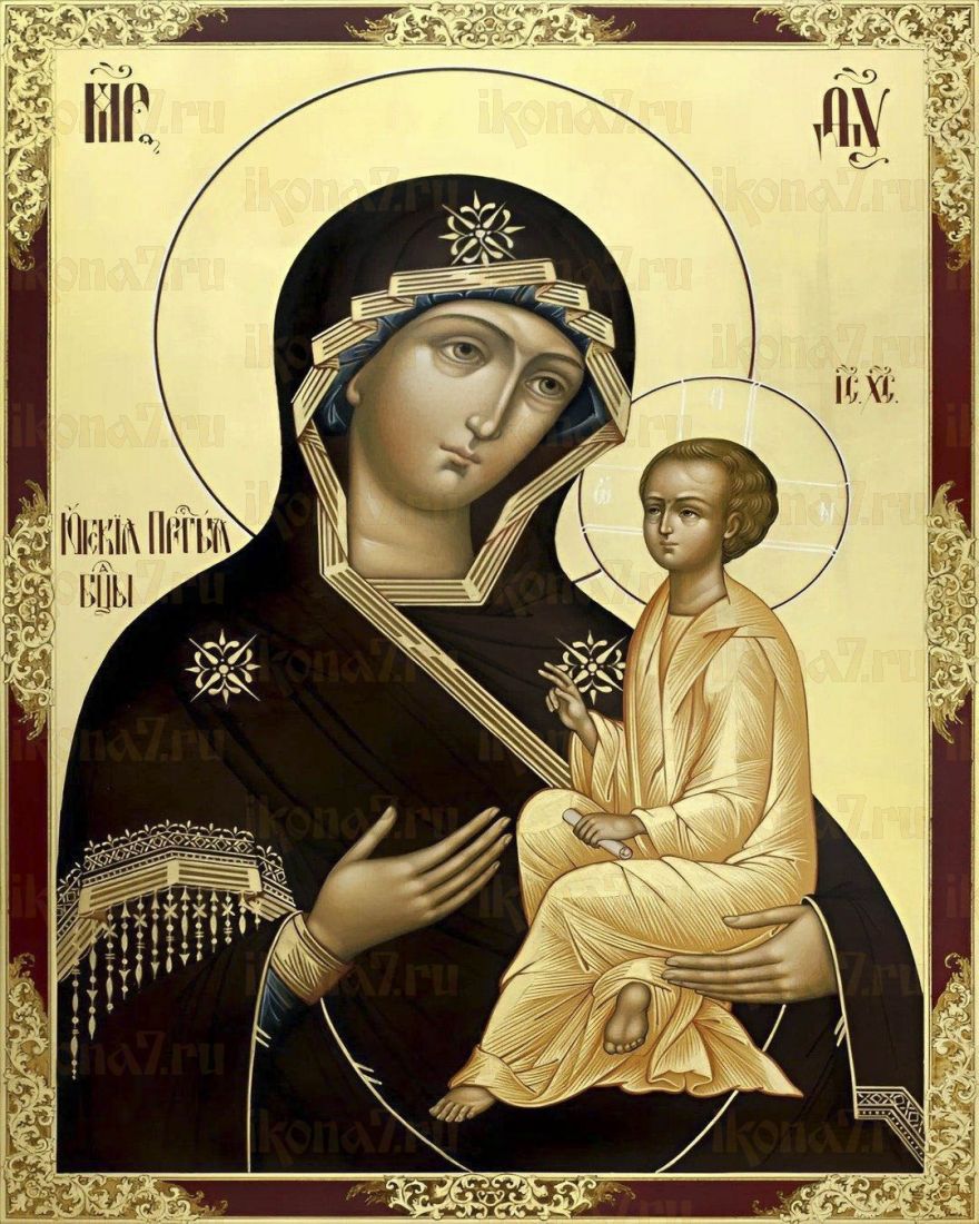 Югская икона Божией Матери рукописная на липовой доске (24142)