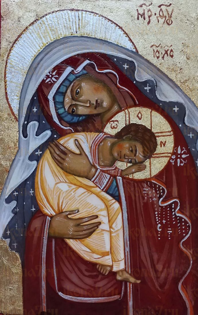 Яхромская икона Божией Матери рукописная на липовой доске (24150)