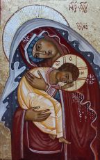 Яхромская икона Божией Матери рукописная на липовой доске (24150)
