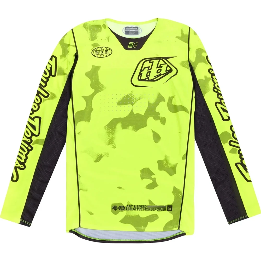 Troy Lee Designs SE Pro Blotted Flo Yellow джерси для мотокросса