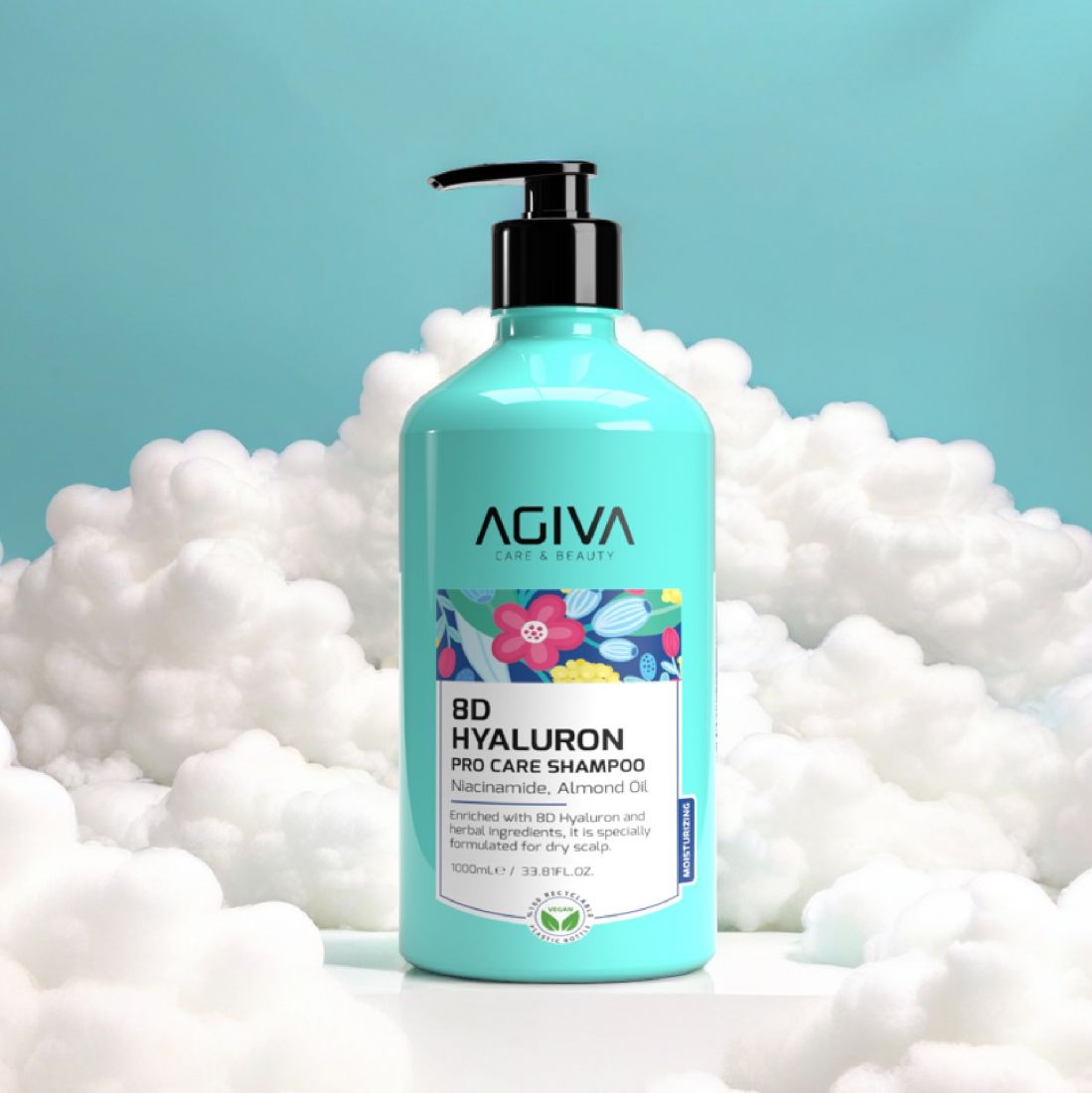 AGİVA Шампунь 1000 мл. д/волос 8D HYALURON PRO CARE