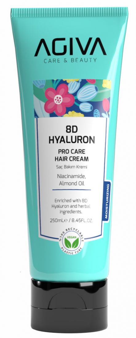 AGİVA Крем 250 мл.Кондиционер д/волос 8D HYALURON PRO CARE