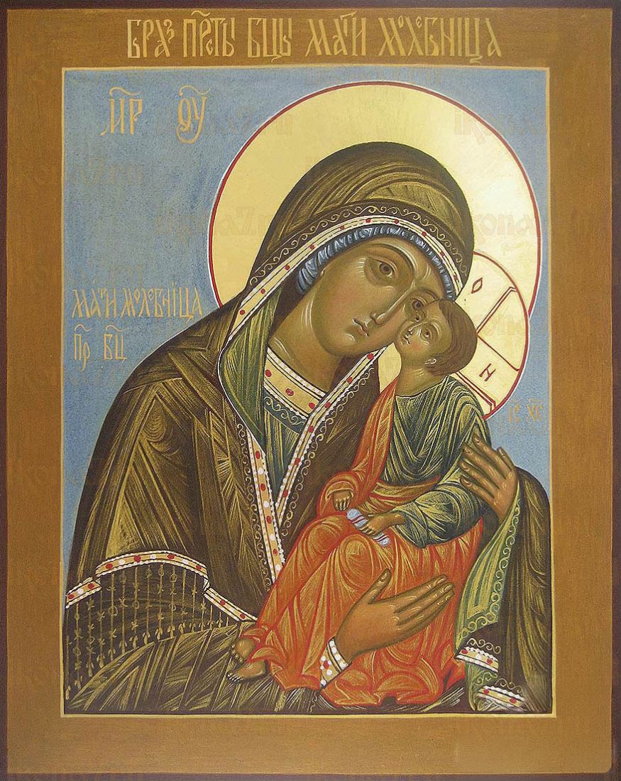 Мати Молебница икона Божией Матери рукописная на липовой доске (24158)